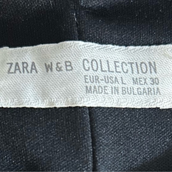 ZARA B&W Collection Dress Zips Up On Side Classic Look - Picture 8 of 8